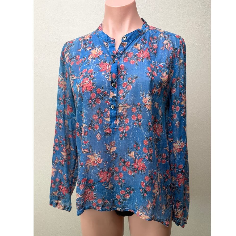 Isabel Marant Etoile Blue Floral Blouse Women FR 38/ US 6